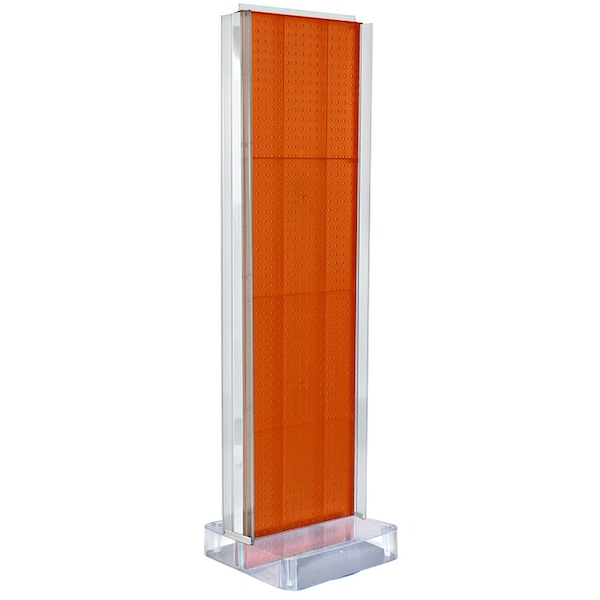 Two-Sided Pegboard Floor Display w/ C-Channel Sides On a Square Studio Base